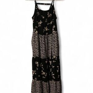 Cat & Jack Girls Floral Long Dress Large 14 Spaghetti Straps